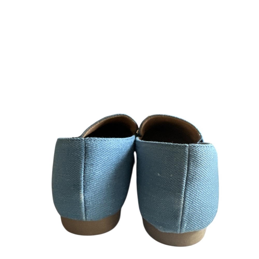 Yoki Denim Blue Loafers with Gold Chain Size 7 - Picture 3 of 4